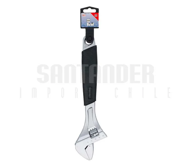(1443) LLAVE AJUSTABLE, MANGO DE GOMA SUAVE, 12 - Image 3