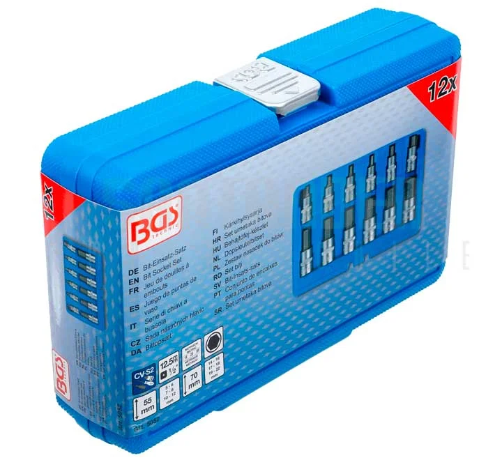 (5052) JUEGO DE PUNTAS 1/2" HEXAGONO 12 PIEZAS - BGS - Image 3