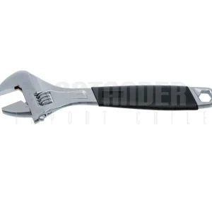 (1443) LLAVE AJUSTABLE, MANGO DE GOMA SUAVE, 12