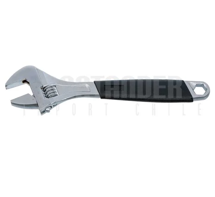 (1443) LLAVE AJUSTABLE, MANGO DE GOMA SUAVE, 12